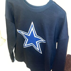Navy Sweatshirt with Blue Star Graphic
